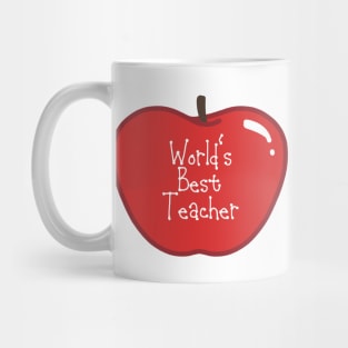 World's Best Teacher Apple Mug